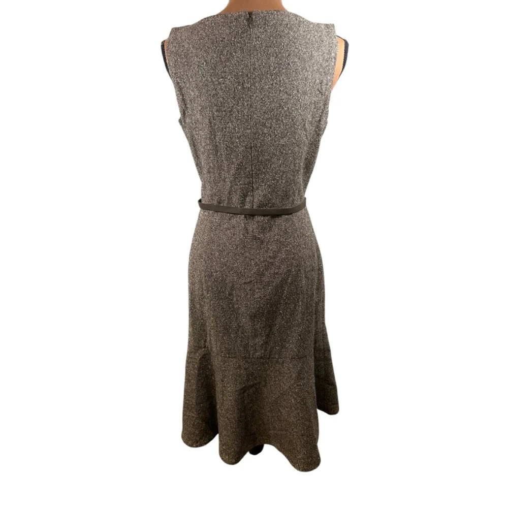 Ann Taylor LOFT Brown Black Tweed Sleeveless Dress Size 6 - Picture 5 of 8